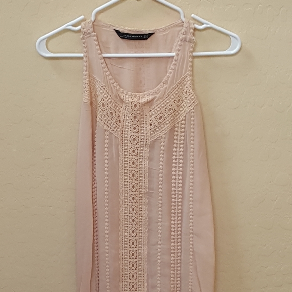 ZARA Woman Peach Tunic Dress Blouse - Picture 6 of 7